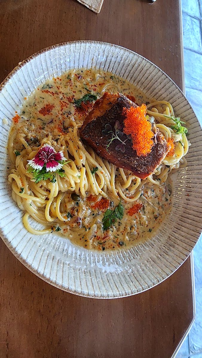 Seared Fish Cream Pasta